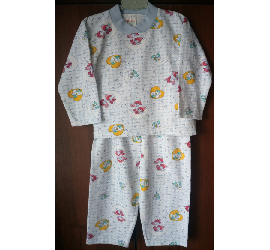 Пижама тёплая, 100% хлопок, производство Турция (ТМ Килич бебе) на рост 86см (1 год), с рисунком