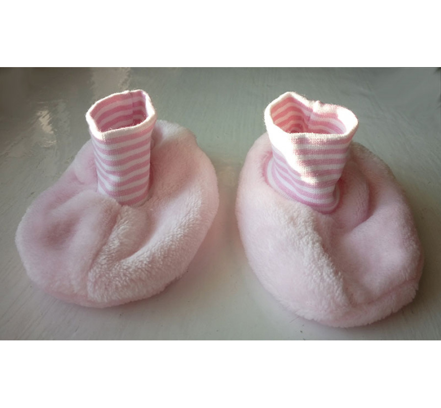 Пинетки Тёплые для новорождённых, возраст от 0 до 6 месяцев, Вельсофт, цвет Розовый