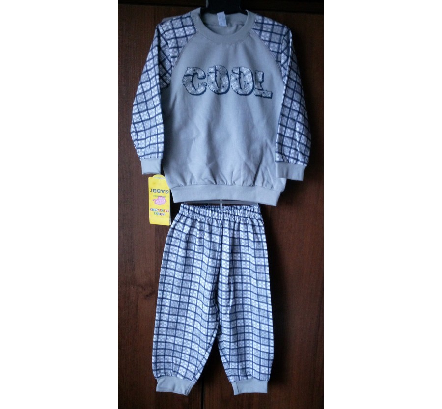 Детская пижама ТМ Габби для мальчика, Байка, 80, 86, 92 см Серый, Бирюзовый